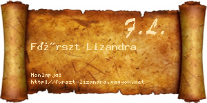 Fürszt Lizandra névjegykártya
